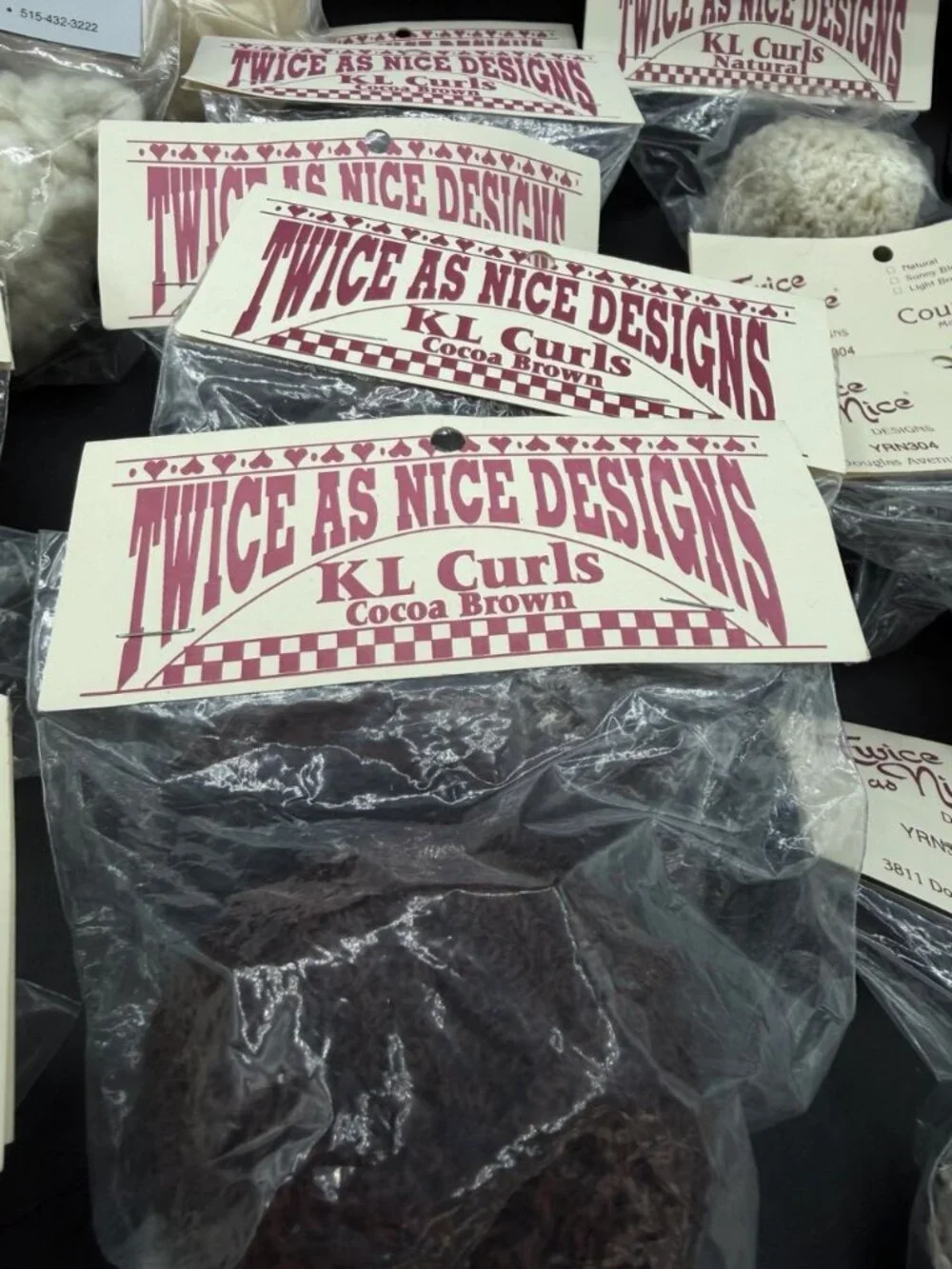 LOT 25+ Down Memory Lane & Twice as Nice Designs Mohair Wool Nylon Santa Hair